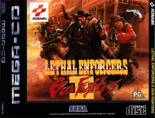 Lethal Enforcers II - Gun Fighters (Europe) Sega CD Game Cover